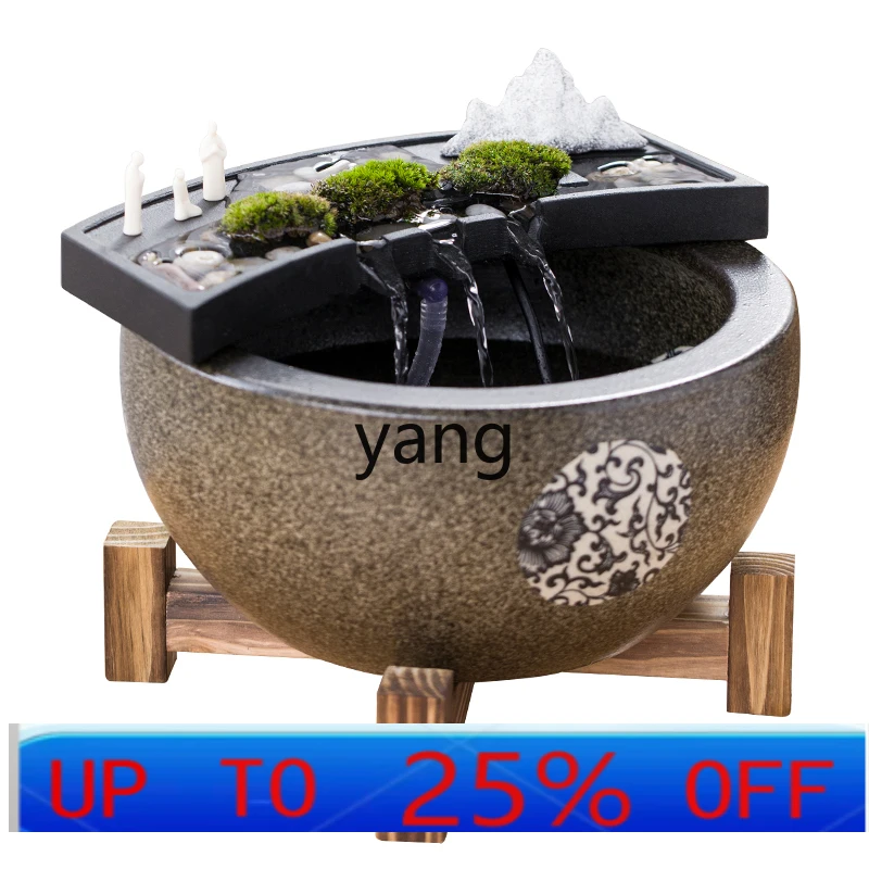 lhh modern creative water fountain home interior entrance lucky ornament