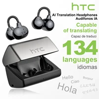 [Auriculares AI Traductor] HTC NE67 Auriculares Bluetooth V6.0 Auriculares inalámbricos portátiles Clip para la oreja cómodo con una cadena colgante