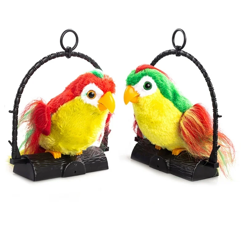 Parrot parlante repetido lo que dice juguete de peluche Animal loro electrónico juguete de peluche regalo de cumpleaños para niños