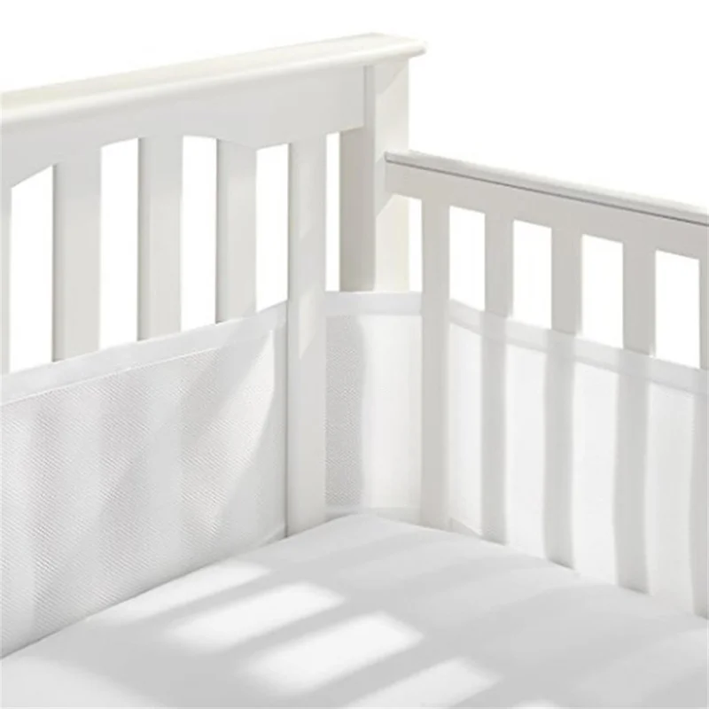 Baby Bed Bumper Children Anti-fall Solid Color Bed Crib Guard Rail Breathable Bed Bumper Newborn Bedroom Decoration Supplies