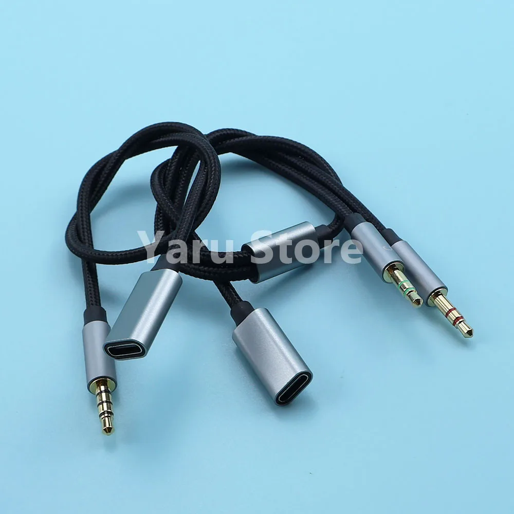 Yaru Store 3.5mm Male To Type-C Aux Audio Adapter For Cable Conversion Earphone Microphone Digital Cables Accessories & Parts