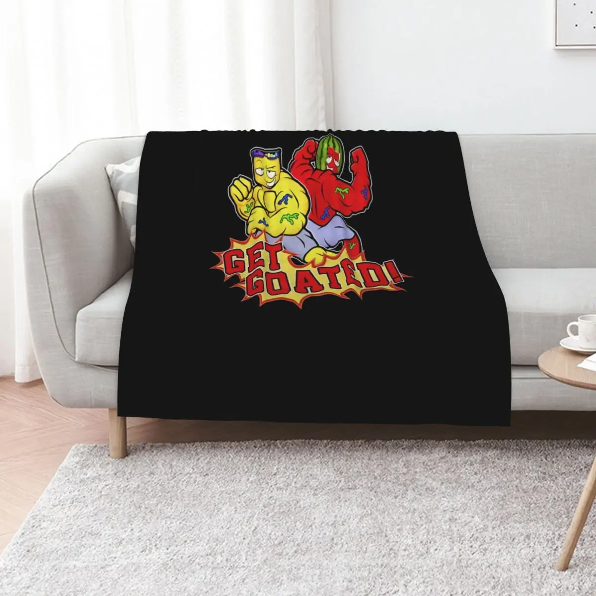 

sunny and melon merch Throw Blanket Quilt blankets and throws Shaggy Luxury Brand Blankets