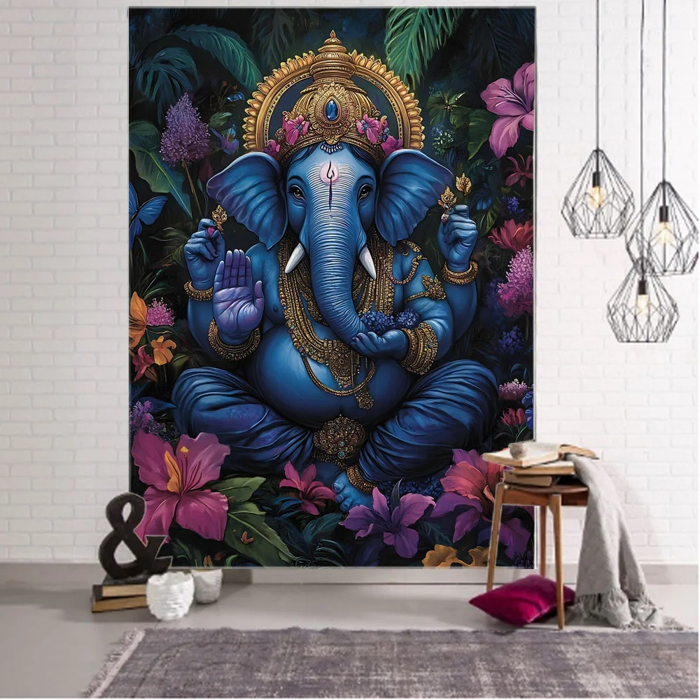 

3d printed home decoration wall hung elephant tapestry bohemian hippie bedroom living room wall decoration yoga mat beach mat