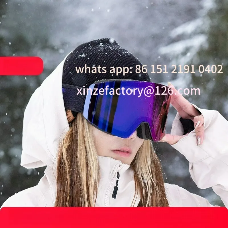 

Double anti-fog magnetic ski glasses, integrated mask for men and women