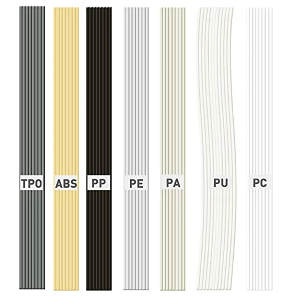 56PCS Plastic Welding Rods, 7 Types ABS PP PU PE PA PC TPO 13 Inch Plastic Welder Rod for Car Bumper Kayak ZJY