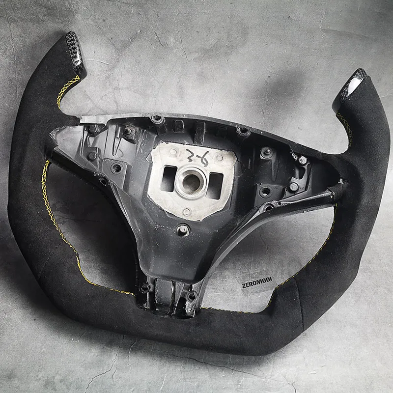 Pilot shape Steering Wheel Smooth Leather Customized For Tesla Model S Model X 2014-2022