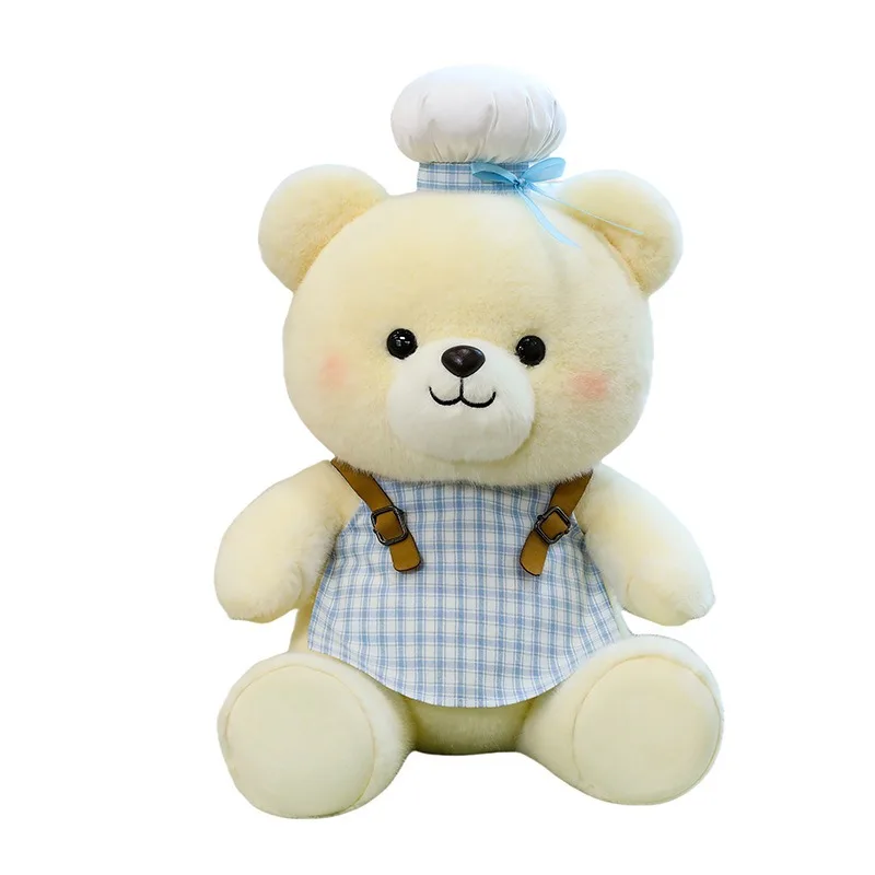 Lindo mono Kawaii Chef oso de peluche muñeco de peluche oso de peluche regalo de cumpleaños para niños al por mayor Adorable muñeco relleno suave