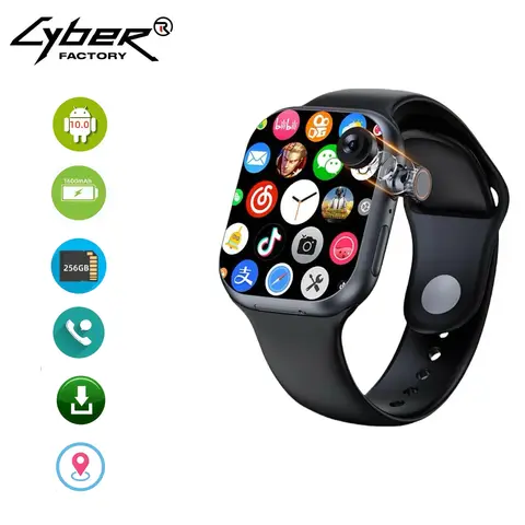 Goldenspike CD20 스마트 워치 5G 안드로이드 10.0 스마트워치 180개 포함 °   로터리 카메라 GPS WIFI 건강 모니터링 터치 인코더 Amoled