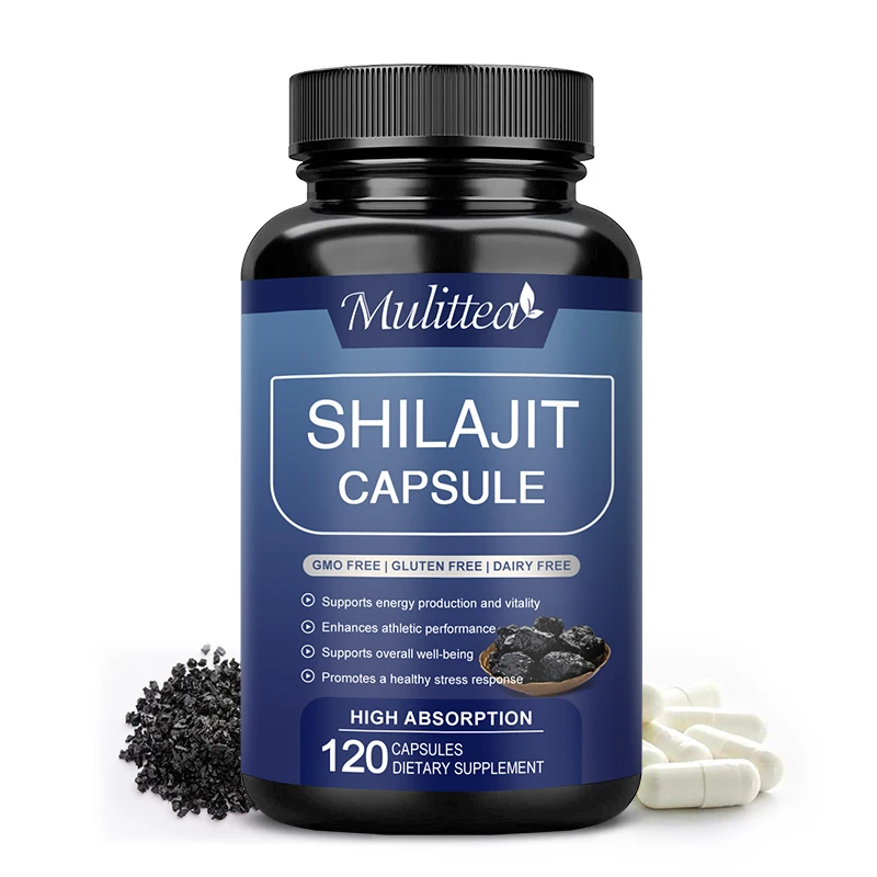 

Mulittea Himalaya Shilajit Capsule Original High in Trace Minerals&Fulvic Acid for Energy Strength &Immunity Endurance for Adult