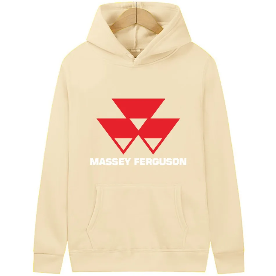 Moletom com capuz com estampa de logotipo Massey Ferguson, moletom casual unissex, estilo de rua outono/inverno, básico, simples, confortável