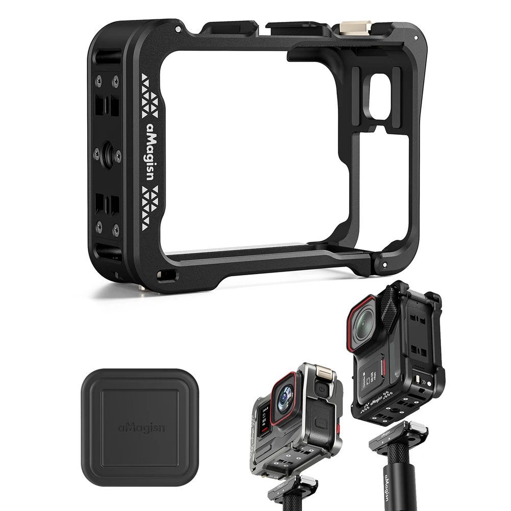 

New-AMAGISN Quick Release Metal Frame Cage Horizontal & Vertical Protection Case For Insta360 Ace Pro2 Camera Protection Frame B