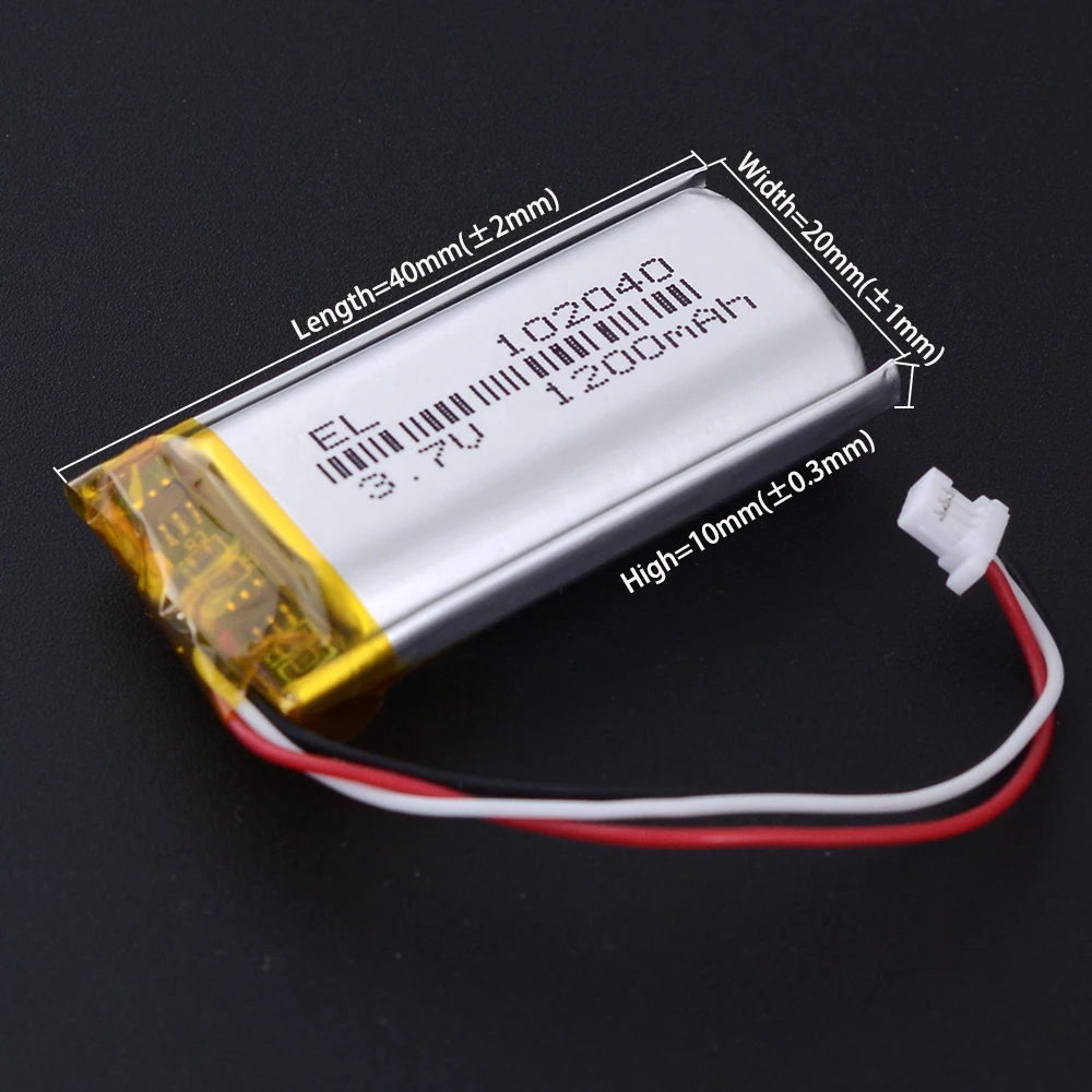 JST1.0mm 3Pin 902040 3.7V 1000mAh 302040 402040 502040 602040 702040 802040 102040 Lithium Li-ion Polymer Battery