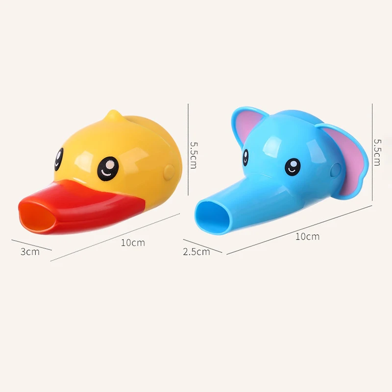 Children Kids Faucet Extender Washing Hands Toy Duck Faucet Extender Cartoon Baby Hand Washing Extension Splash Water Extender