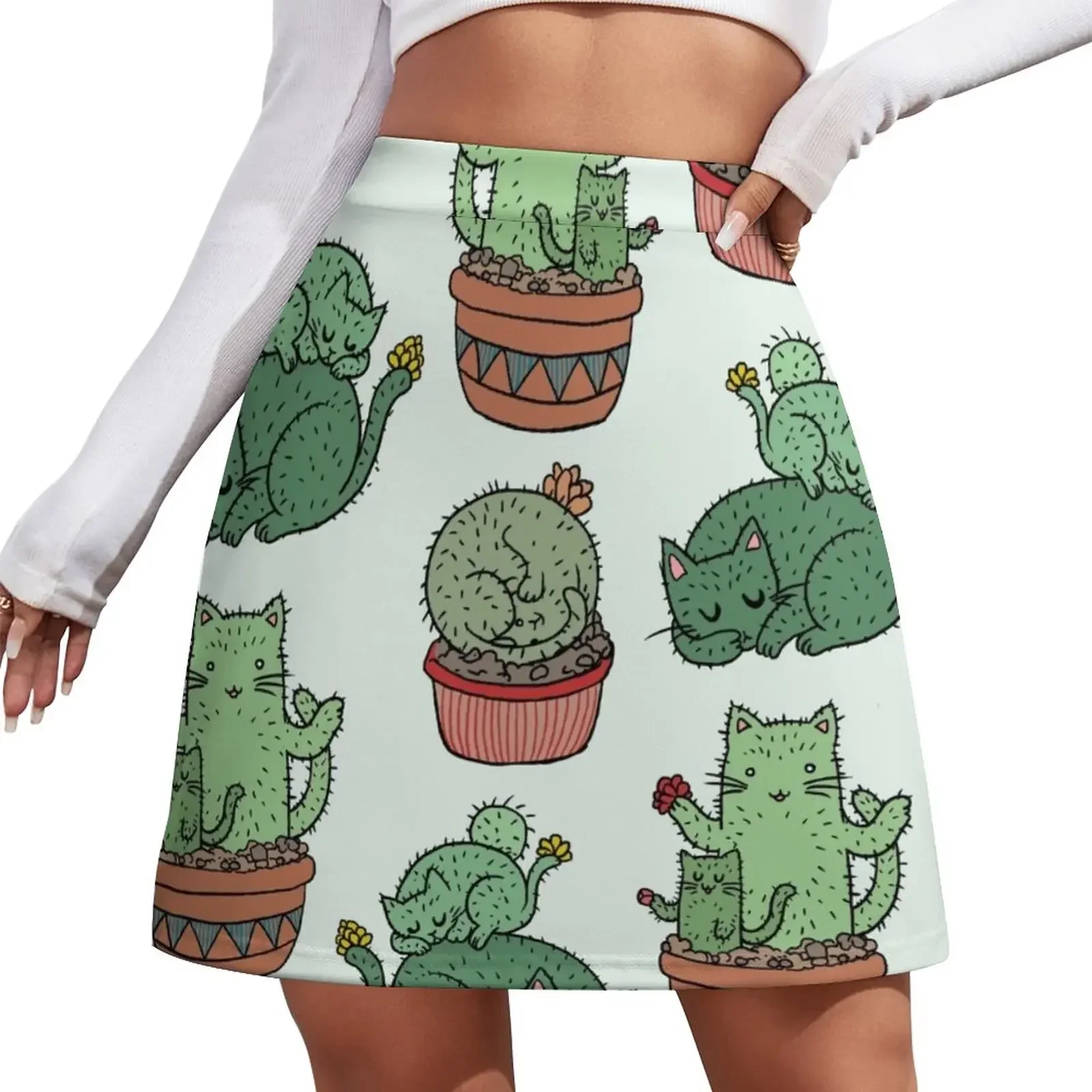 

Cactus Cats Mini Skirt skirts women summer 2024 Woman skirts luxury clothes women