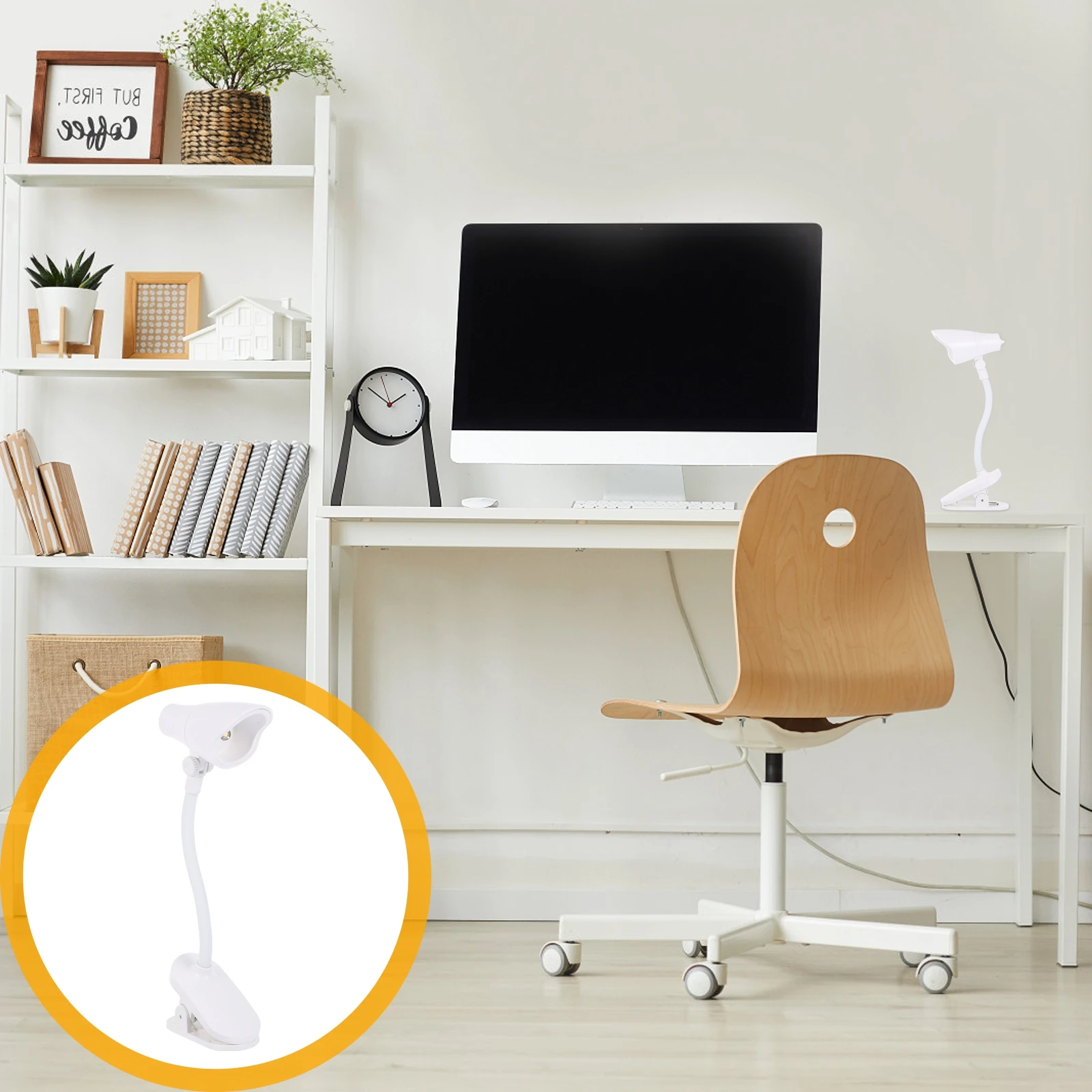 

Mini LED Lamp Eye Protection Clip Lamp Light Rechargeable Desk Reading Foldable Small Bedside Adjustable
