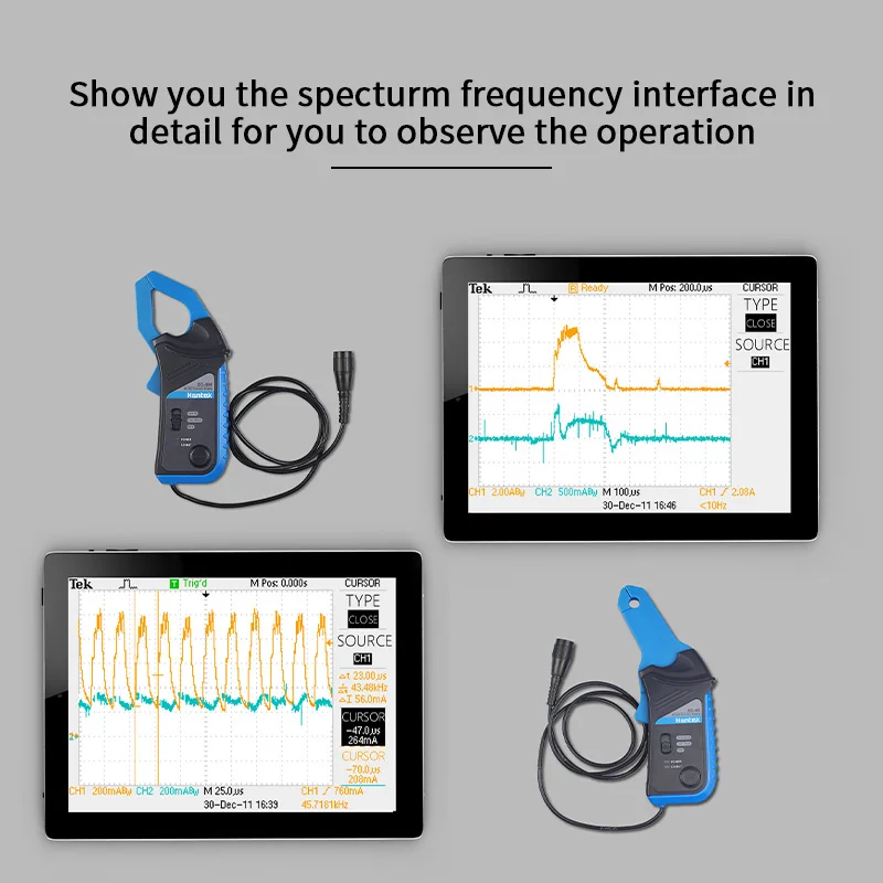 Hantek Oscilloscope CC65 CC650 AC/DC Current Clamp Probe 20KHz/400Hz Bandwidth 1mV/10mA 65A/650A with BNC Plug Applicable 1008C