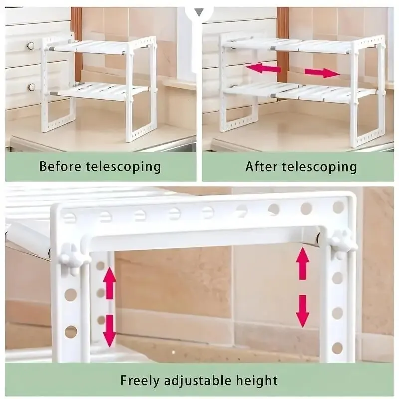 Kast Organizer Planken, Stapelbare Keuken Aanrecht Planken, Kast Organizer En Opslag, Pantry Organizer