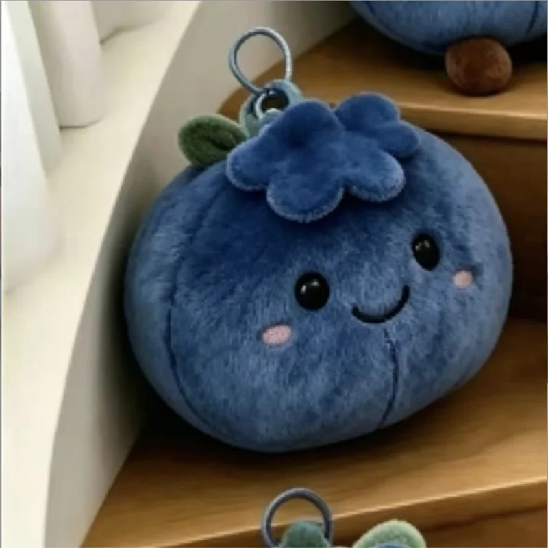 

Blueberry Small Pendant Bag 10cm Plush Keychain Fruit Doll - Soft Stuffed Toy for Bag Charm Accessory