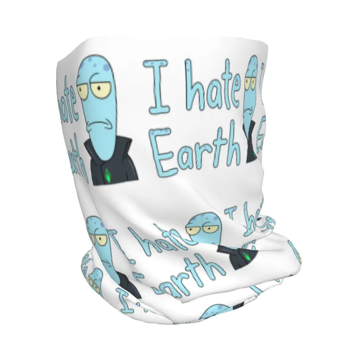 Korvo I Hate Earth Solar Opposites Cartoon Bandana Neck Cover Mask Scarf Warm Cycling Scarf Beanies Hat Unisex Adult Windproof