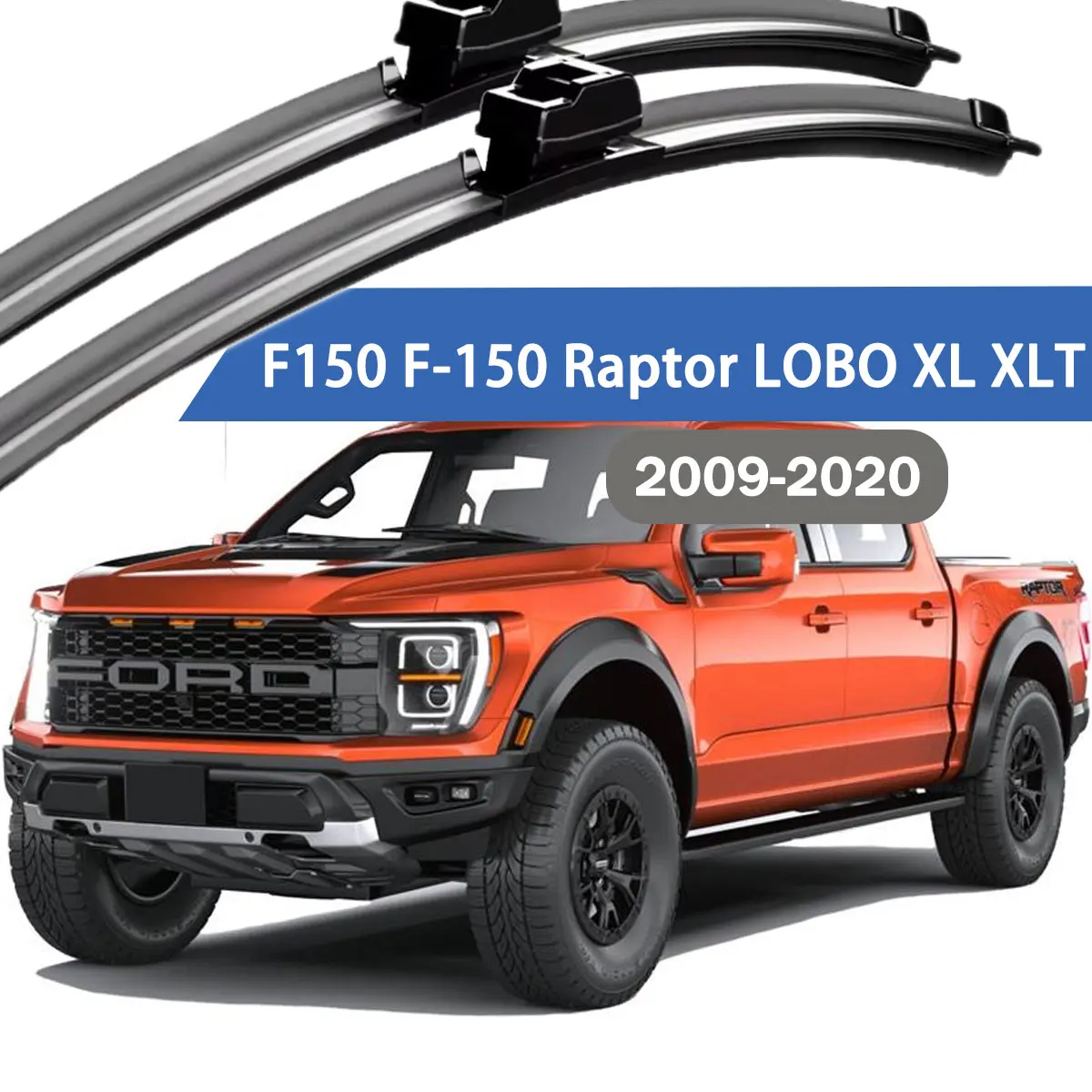 

Front Windshield Windscreen Wiper Blades Carbon Fibre Wipers For Ford F150 F-150 Raptor LOBO XL XLT 2009-2020