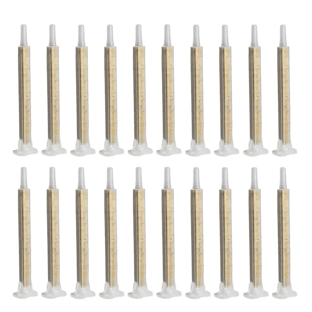 20Pcs Resin Two Component Liquid Mixing Machine Epoxy Resin Mixing Tube Nozzles Syringe Static Mixer
