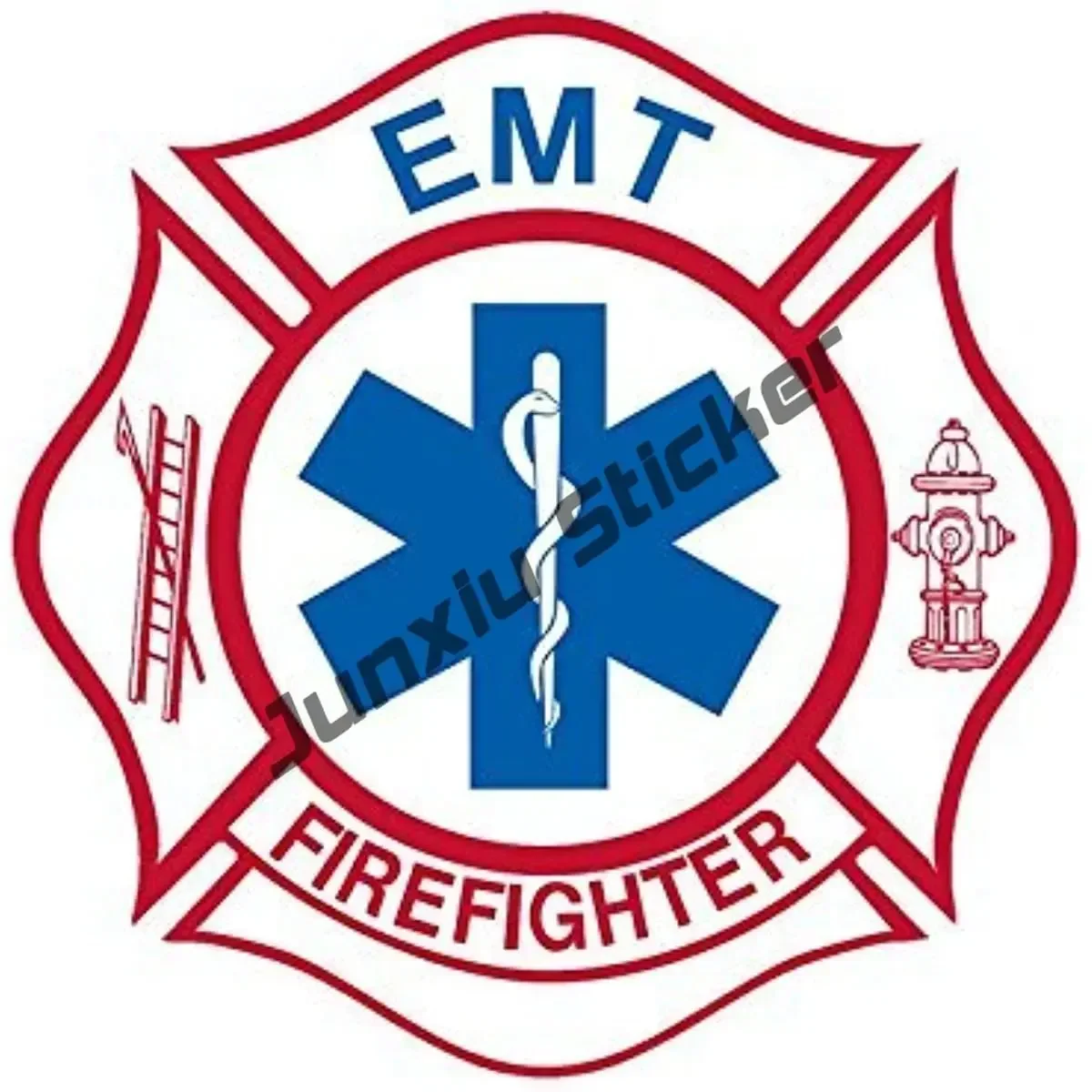 EMT Firefighter Sticker First Responder Decals Emergency Services for Car Laptop Fridge Motorcycle Helmet Stickers Accessories