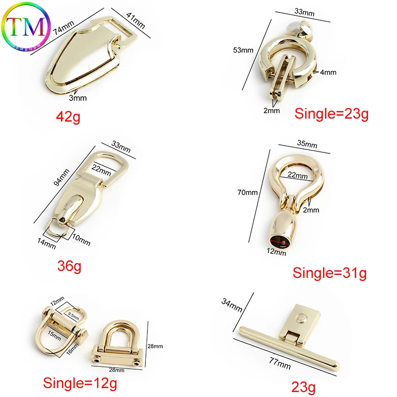 Durable Metal Webbing Tail Clip Buckle For Bags Purse Strap Handle Connector Handbag Connector Buckle Clasp Hardware Accessories