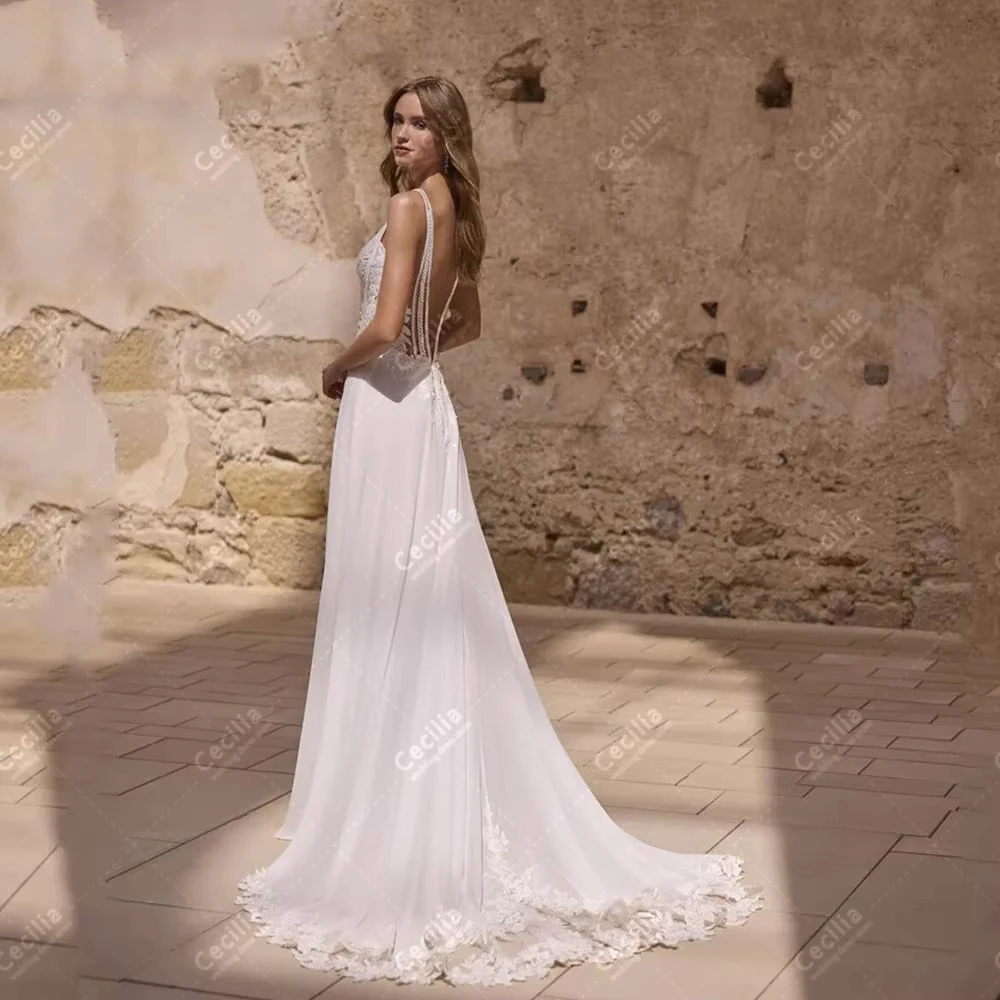 Exquisite Wedding Dresses Gorgeous Bridal Gowns Lace Appliques Full Sleeves Robes For Formal Party Customized Vestidos De Novia