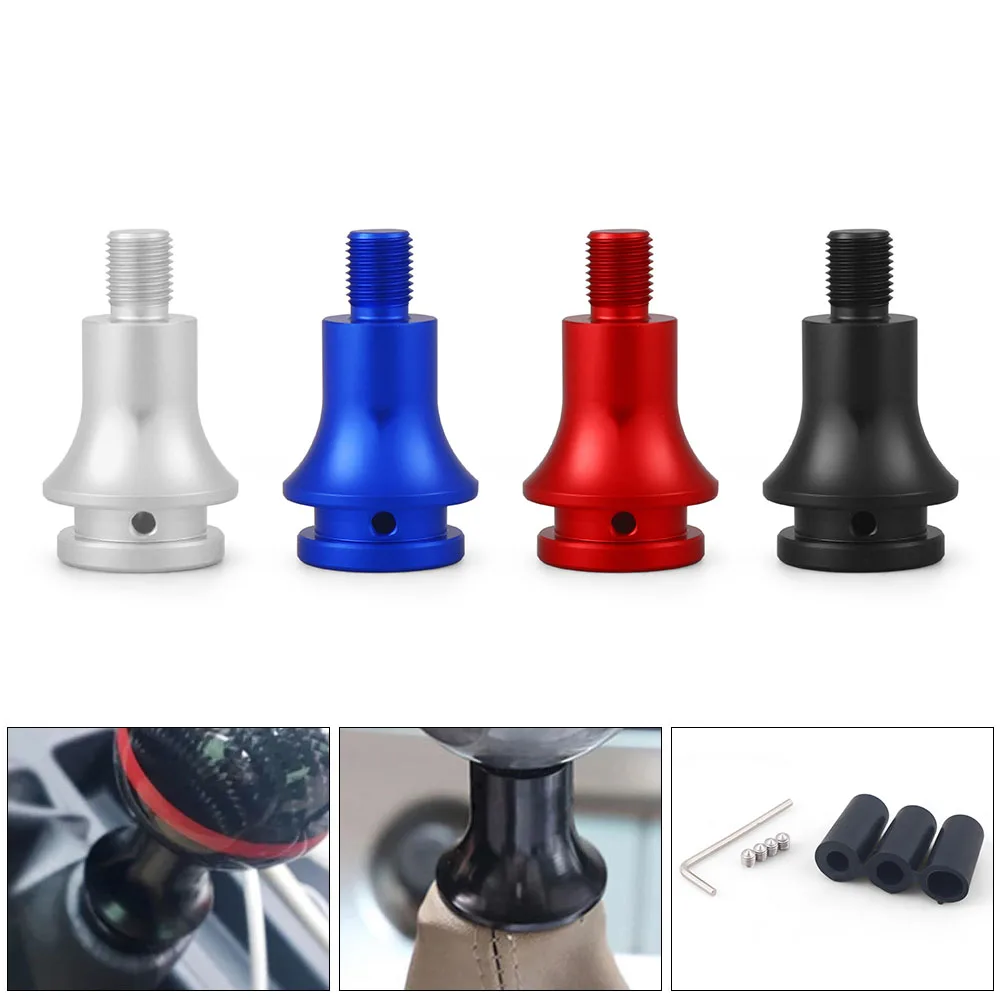 Universal Car Manual Gear Shift Knob Adapter For M12x1.25 Thread Aluminum Alloy