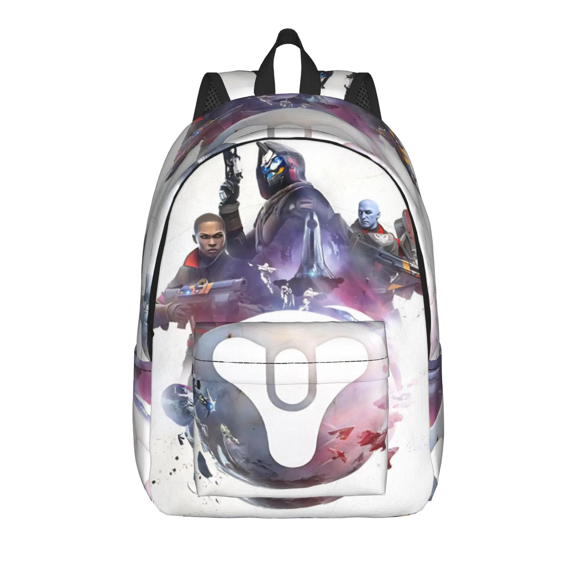 Destiny 2 Games Sac à dos décontracté et durable pour étudiants, sac à dos de travail pour hommes et femmes, sacs en toile pour ordinateur portable