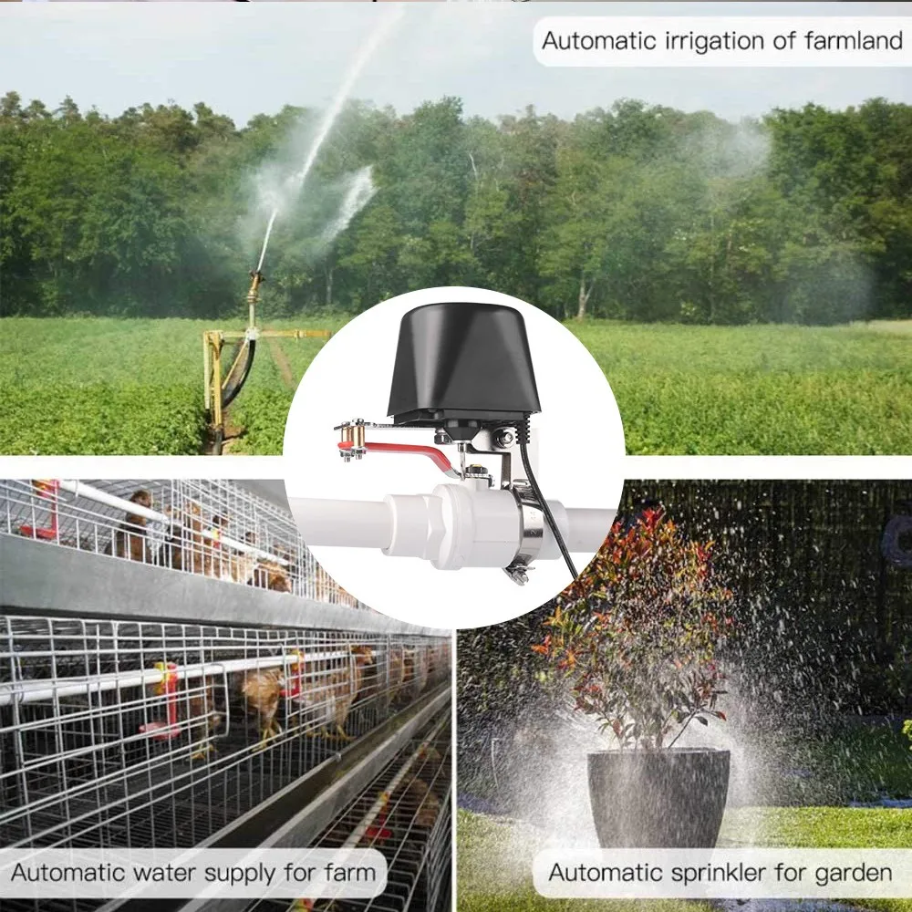 Tuya Wifi Smart Wasser Gas ventil Garten Wasser Absperrung Timer Bewässerungs steuerung mit Alexa Google Assistant Smart Life