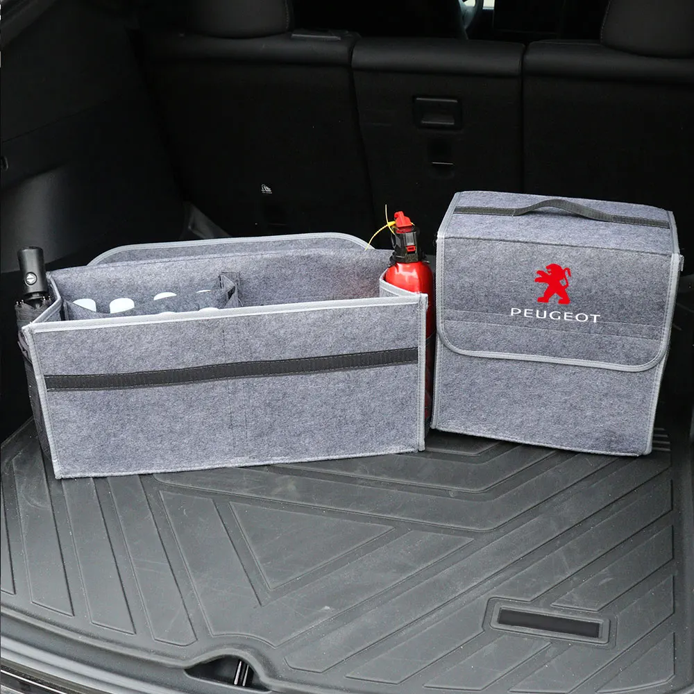 Car Folding Storage Box Car Trunk Organizer Box Auto Storage For Peugeot GT 3008 308 T9 208 508 2008 5008 207 206 408 108 4008