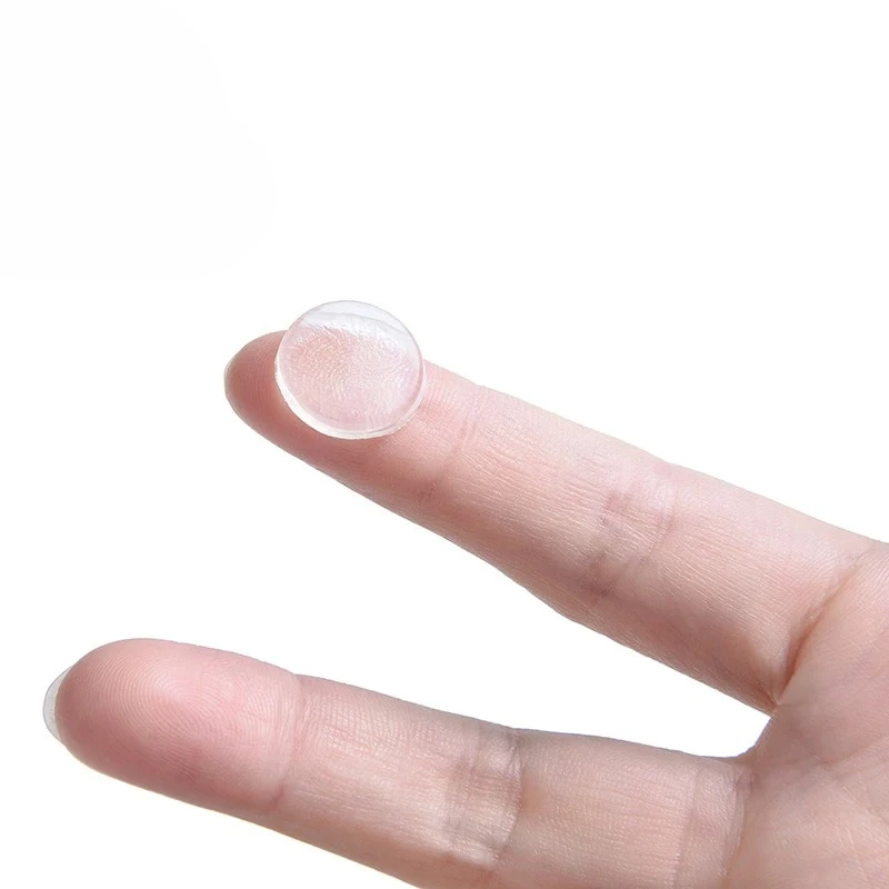 Topes de puerta de silicona de grano 50-80, almohadilla de goma transparente para gabinete de cocina, amortiguador autoadhesivo, herrajes para muebles