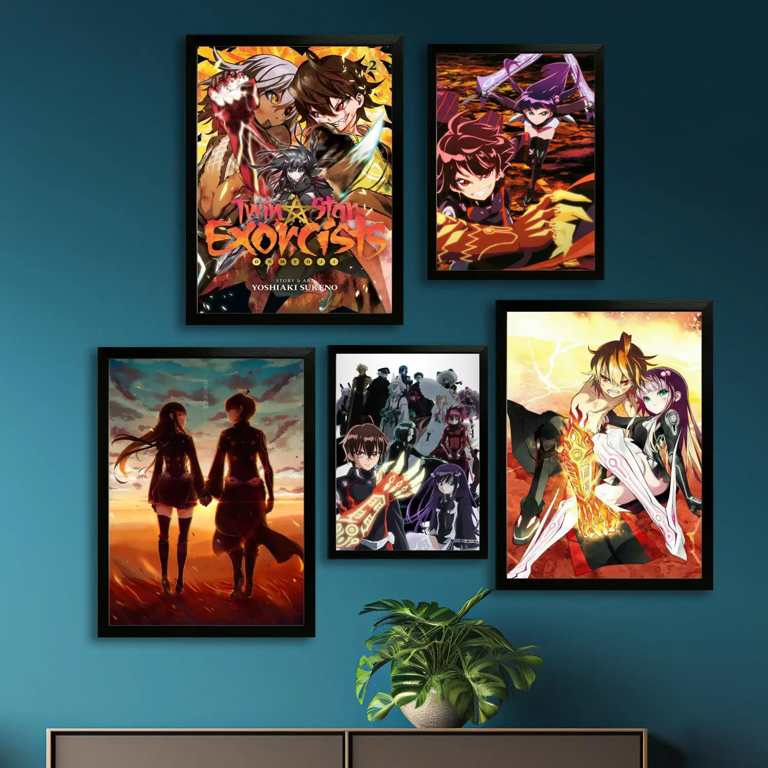 Twin Star Exorcists Canvas Art Poster, Wall Art, Picture Print, Modern Family, Bedroom Decor, Posters,Decorative painting