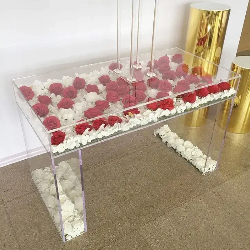 

Acrylic table legs thick plate, processed and polished dining table feet coffee table bracket