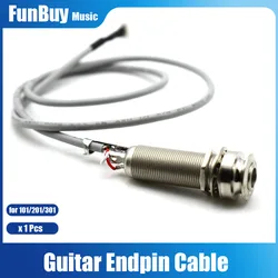 Guitar Pickup Endpin 6.35 Pin Jack Socket 3 Pin Plug for Acoustic Guitar Pickup EQ 101 201 301 Replacement