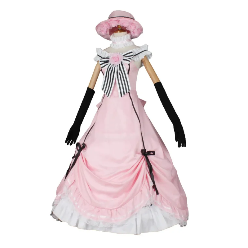 Anime Black Butler Ciel Phantomhive Robin Cosplay Costumes Aldult Female Woman Dress Halloween Party Top Hat Suit NX6953