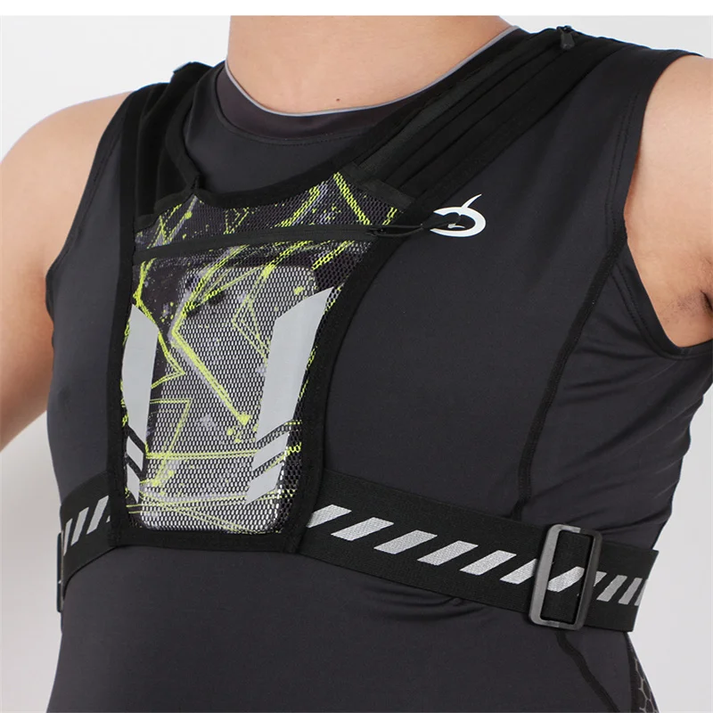 Reflective Running Backpack Universal Lightweight Sport Running Vest Mobile Phone Cards Bag for Jogging Fitness Male Female Vest