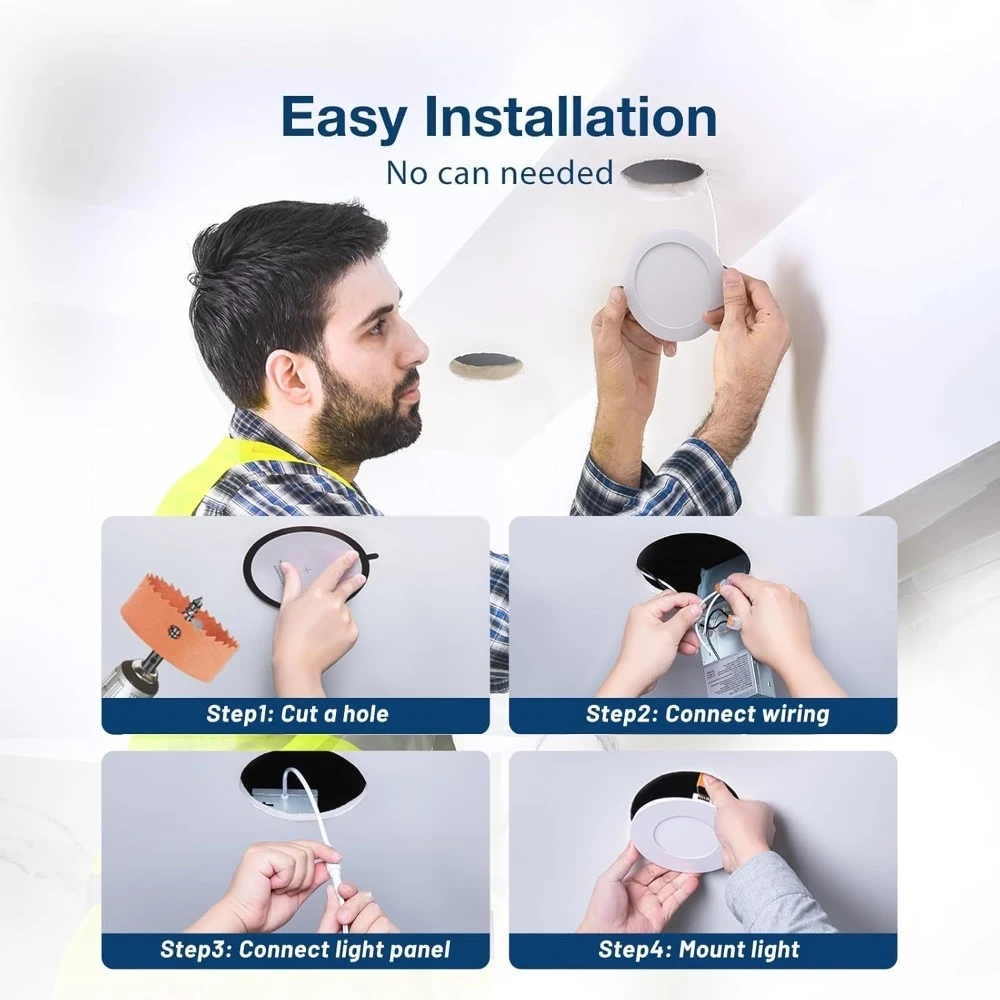 NEW 20 Pack 4 Inch 5CCT Ultra-Thin LED Recessed Ceiling Light w/Junction Box,11W Eqv 70W,800LM High Brightness Downlight