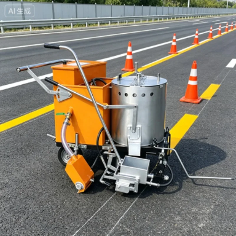 Hand Push Cold Paint Spray Road Marking Machine Line Machine Striper for Urban Road Marking