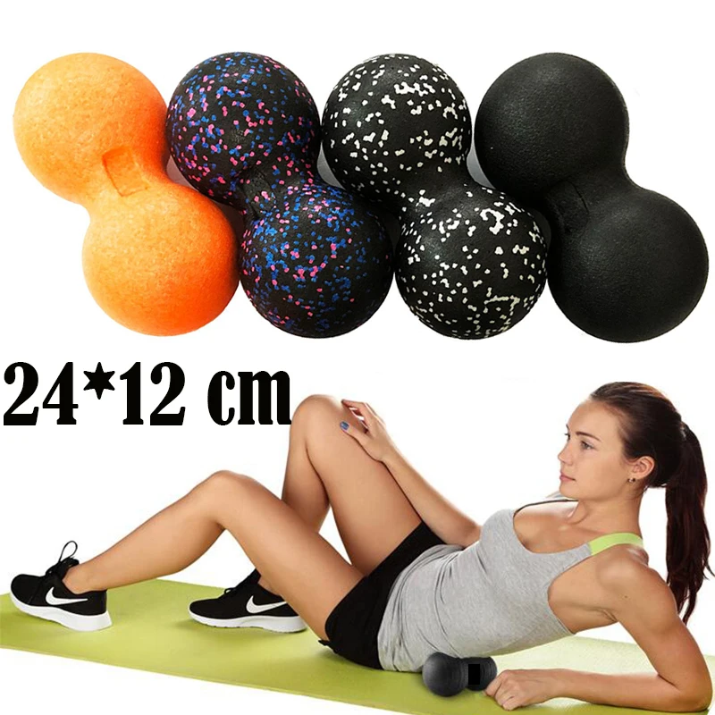 24*12CM piłka do masażu EPP Fitness Peanut powięź piłka Lacrosse idealne na podeszwowe zapalenie powięzi, punkt wyzwalania, głębokie tkanki