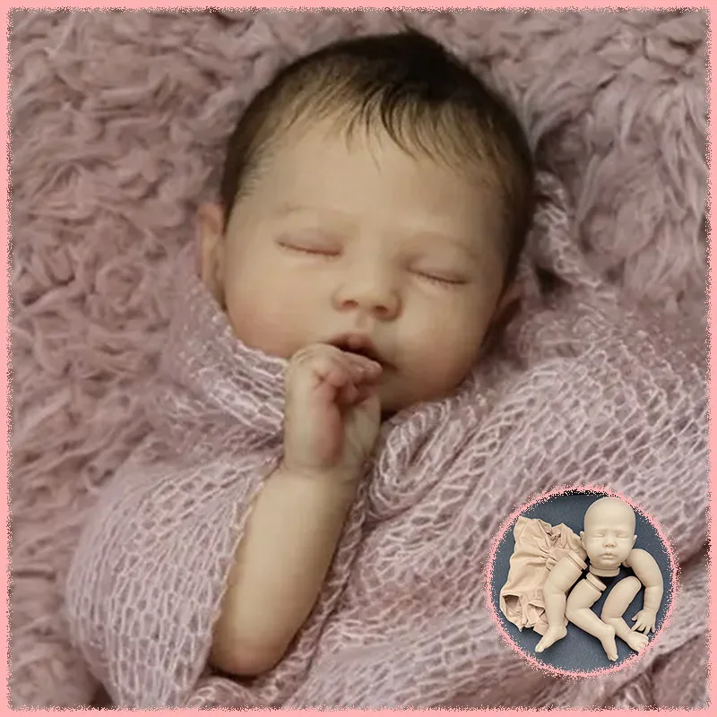16inch with Cloth Body Reborn Zori Doll Kit Unassembled Unpainted DIY Fresh Color Doll Parts Collectible Doll