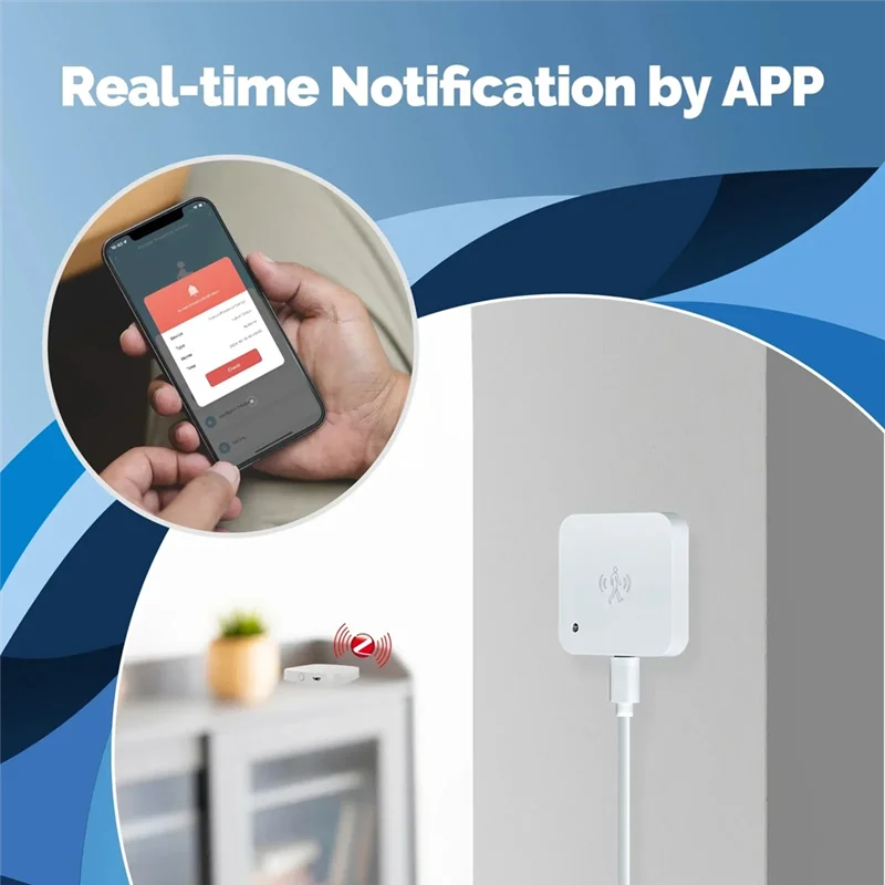 A42Z-Wifi Smart Human Presence Sensor Motion Motionless Detection Light Luminance Sensor Wired, App-Benachrichtigung