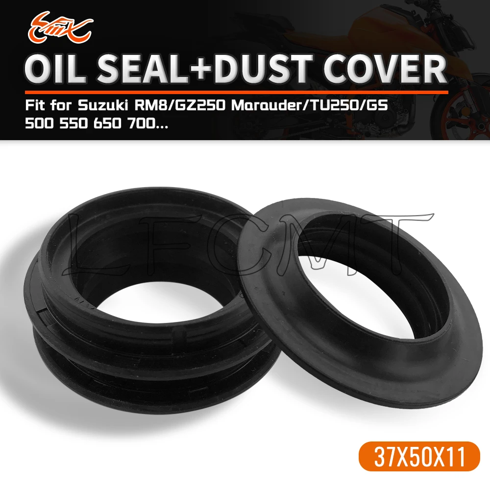 Motorcycle 37x50x11 Front Fork Damper Oil Dust Seal 37 50 Fit for Suzuki RM85 XN85 Turbo GZ250 Marauder TU250 GS 500 550 650 700