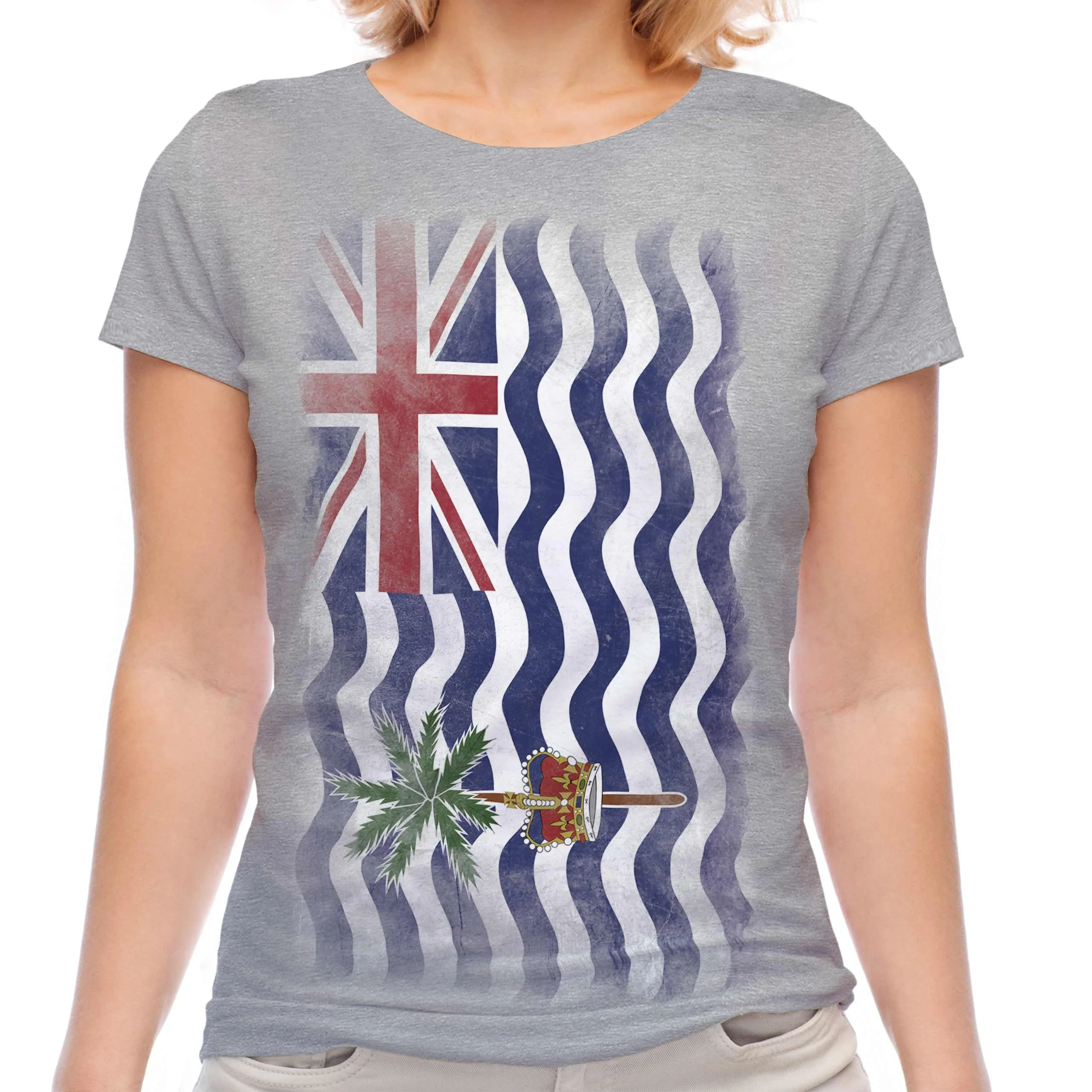 العلم الهندي البريطاني تي شيرت للنساء قصيرة الأكمام القطن تيز Y2k تي شيرت للجنسين الصيف المعتاد قميص المرأة جيرسي بلايز رياضية #3