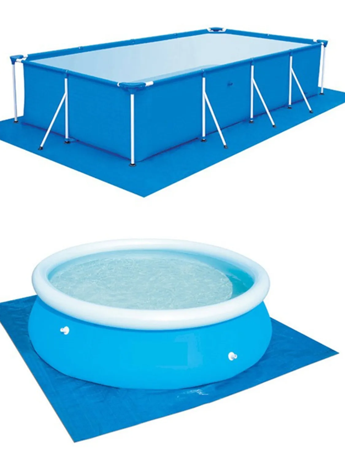 Piscina Inflable de Gran Tamaño, Tapete para Piscina, Lona para Piscina con Película Térmica, Tapete para Piscina, Equipo de ...