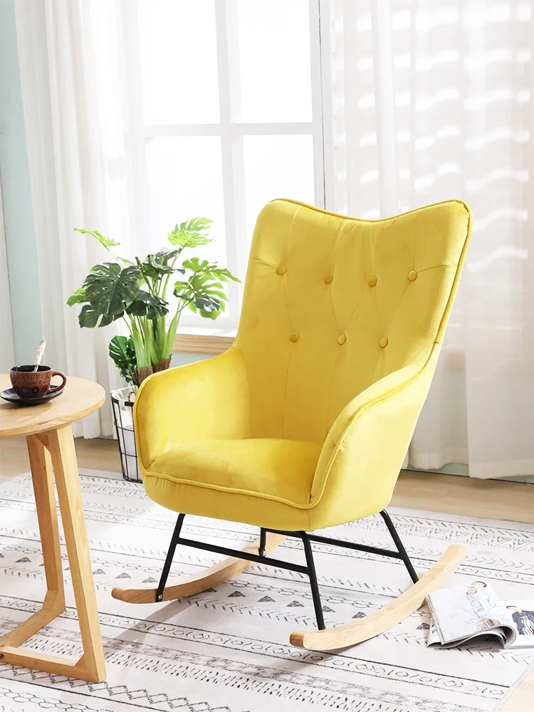 

Rocking Chair Recliner Adult Rocking Chair Lazy Modern Nordic Balcony Rocking Chair Sofa Home Leisure Recliner
