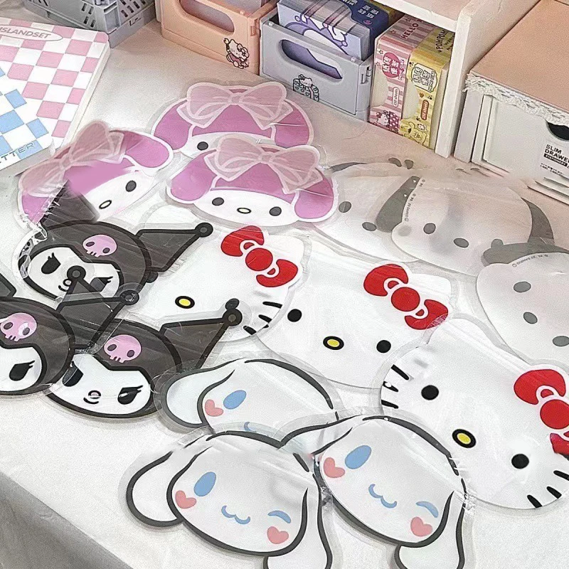 Sanrio-bolsa transparente con cierre hermético, bolsa de regalo de dulces con cierre hermético, Hello Kitty, Cinnamoroll, Kuromi My Melody, 10 piezas