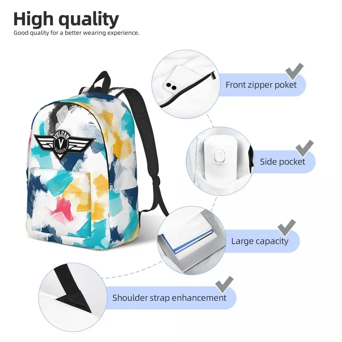 K-Kawasakis Game Mochila para alunos do ensino médio, bolsa de ombro resistente, presente de viagem diária, jogo selvagem