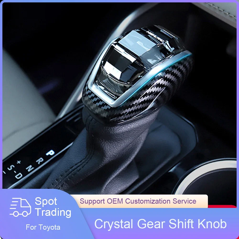 crystal gear shift head knob For Toyota HIGHLRNDER rav4 CHR crown KLUGER FRONTLANDER AVALON WILDLANDER interior